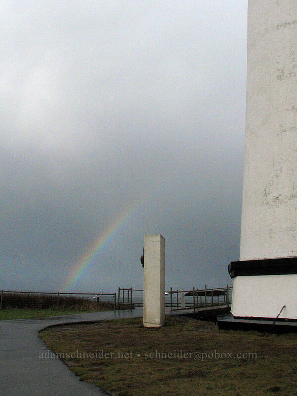 rainbow and lighthouse  [Yaquina Head, Lincoln County, Oregon]