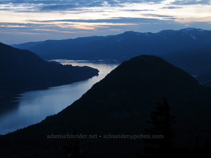 Wind Mountain at twilight [Dog Mountain Trail, Gifford Pinchot National Forest, Skamania County, Washington]
