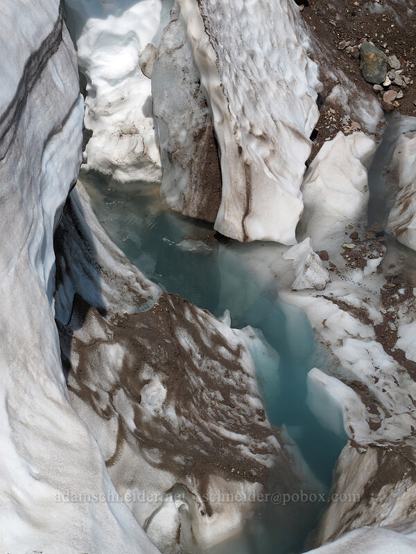 meltwater in a crevasse [Eliot Glacier, Mt. Hood Wilderness, Hood River County, Oregon]