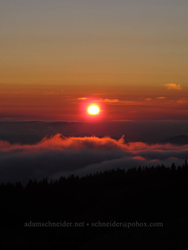 sunset [Zigzag Canyon, Mt. Hood Wilderness, Clackamas County, Oregon]