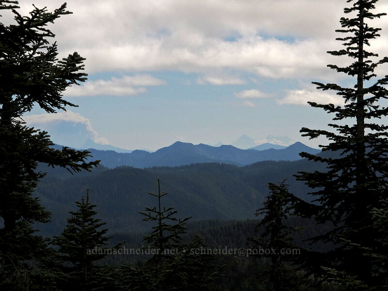 Three-Fingered Jack, Mt. Washington, & Three Sisters [South Fork Mountain, Mt. Hood National Forest, Clackamas County, Oregon]