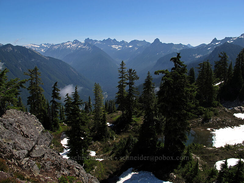 mountains to the east [Wright Mountain, Alpine Lakes Wilderness, King County, Washington]