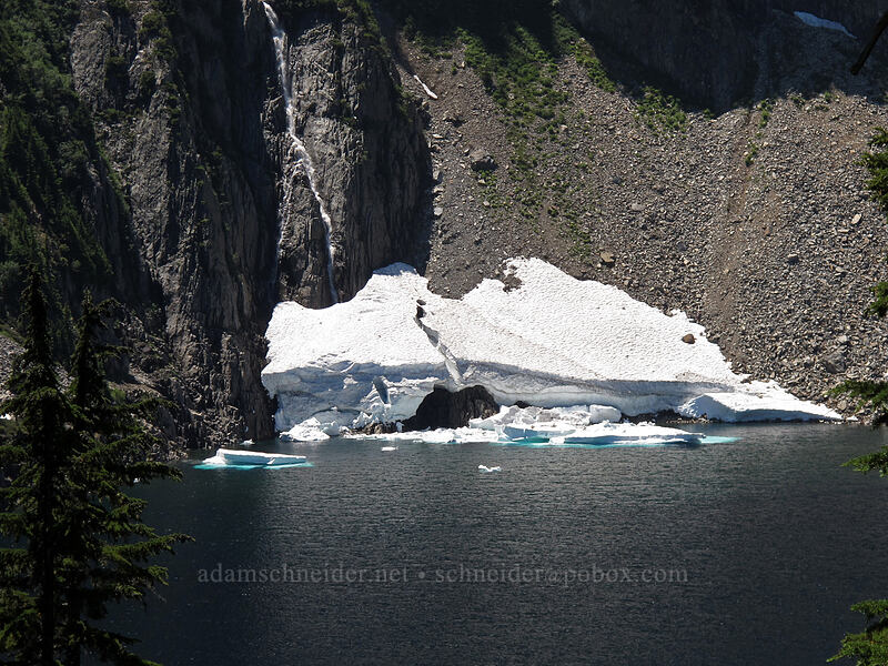 waterfalls & icebergs [High Lakes Trail, Alpine Lakes Wilderness, King County, Washington]