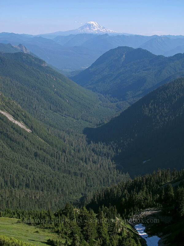 Mt. Adams & Butter Creek Valley [Pinnacle Peak, Mount Rainier National Park, Lewis County, Washington]