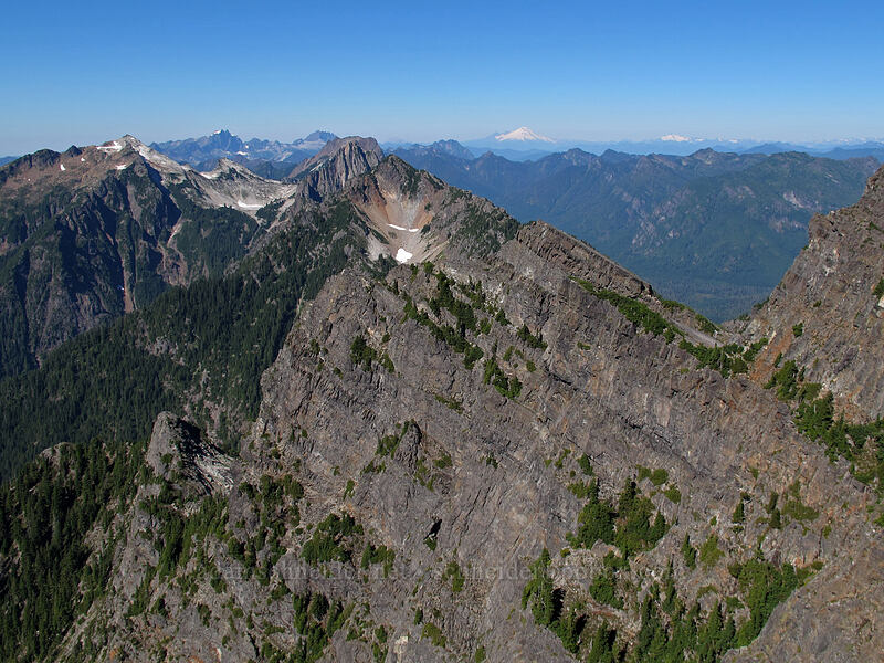 view toward Mt. Baker & Mt. Shuksan [Gothic Peak summit, Morning Star NRCA, Snohomish County, Washington]