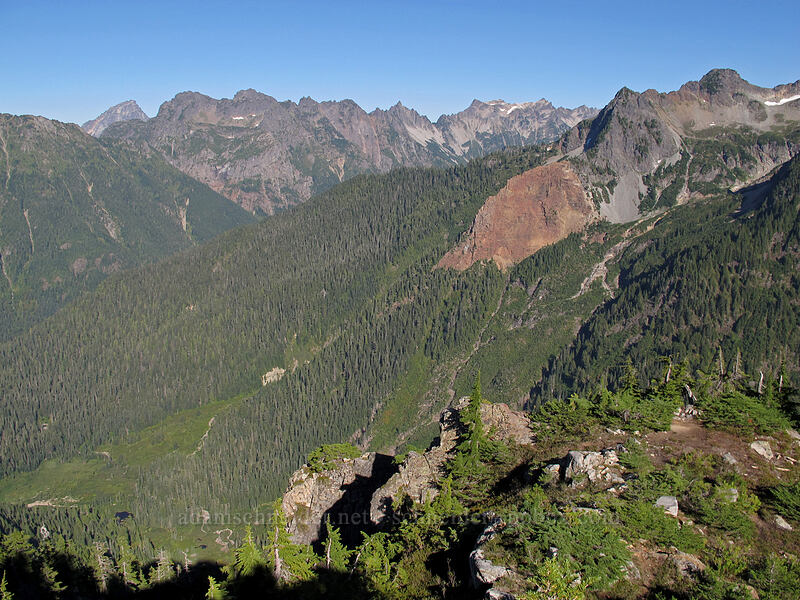 Silvertip Peak, Foggy Peak, Cadet Peak, & Sloan Peak [Gothic Basin, Morning Star NRCA, Snohomish County, Washington]