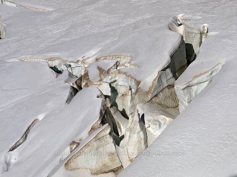 crevasses on Reid Glacier [Illumination Saddle, Mt. Hood Wilderness, Clackamas County, Oregon]