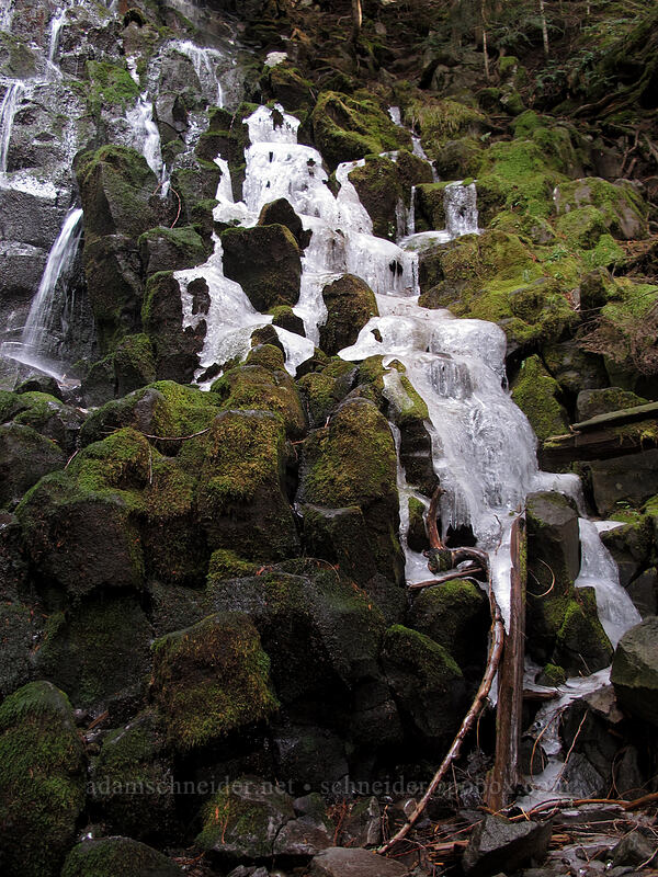 icefall [Ramona Falls, Mt. Hood Wilderness, Clackamas County, Oregon]