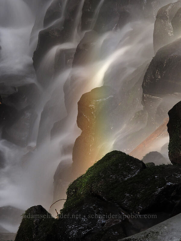 rainbow close-up [Ramona Falls, Mt. Hood Wilderness, Clackamas County, Oregon]