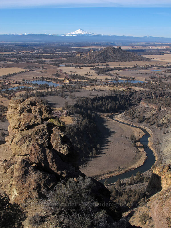 Mt. Jefferson & Coyote Butte [Misery Ridge Summit, Smith Rock State Park, Deschutes County, Oregon]