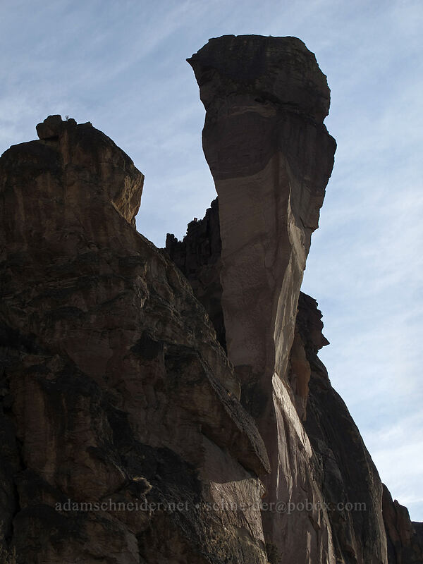 Monkey Face from below [Mesa Verde Trail, Smith Rock State Park, Deschutes County, Oregon]
