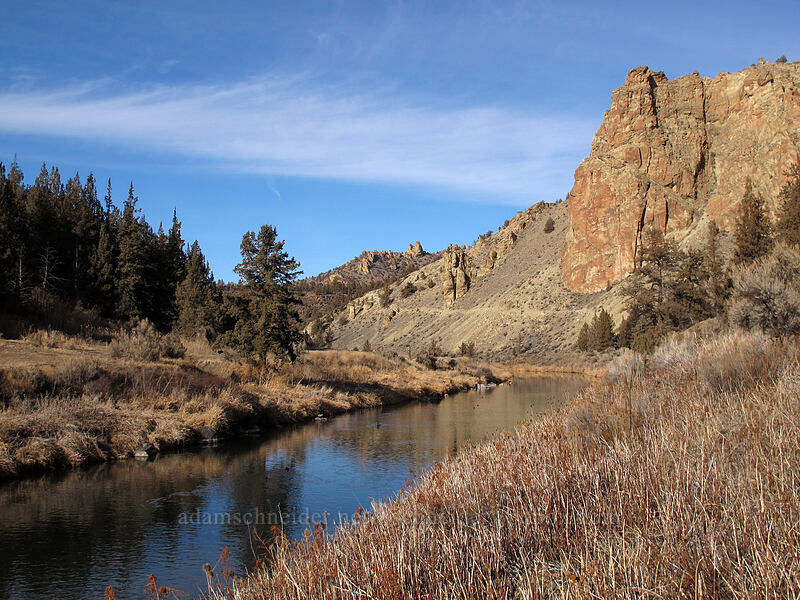 Crooked River & New World Buttress [River Trail, Smith Rock State Park, Deschutes County, Oregon]