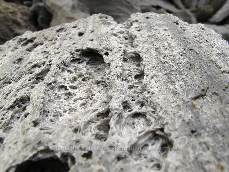fibrous lava [Glass Mountain, Modoc National Forest, Siskiyou County, California]