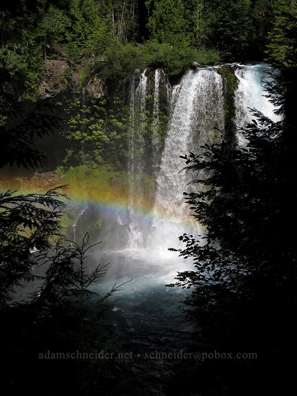 Koosah Falls & rainbow [Waterfalls Loop Trail, Willamette National Forest, Linn County, Oregon]