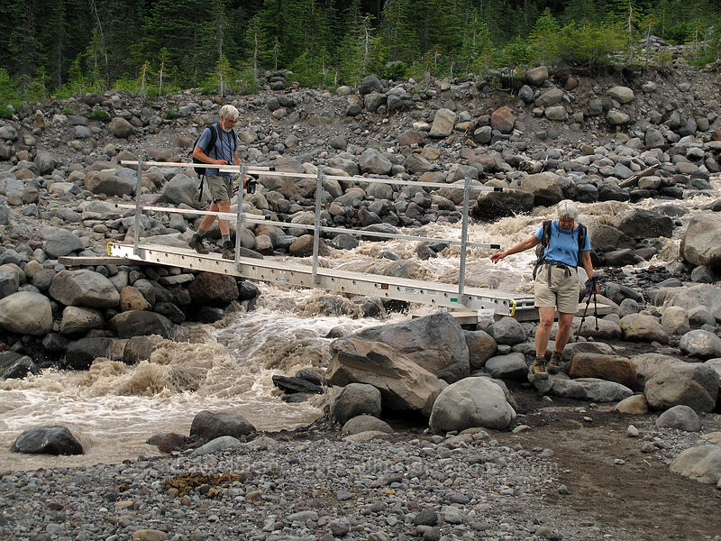 platform bridge over Rocky Creek [Park Butte Trail, Mount Baker-Snoqualmie National Forest, Washington]