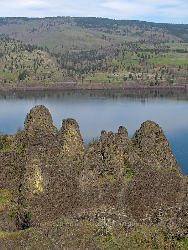 Memaloose Pinnacles [Memaloose Overlook, Mosier, Wasco County, Oregon]