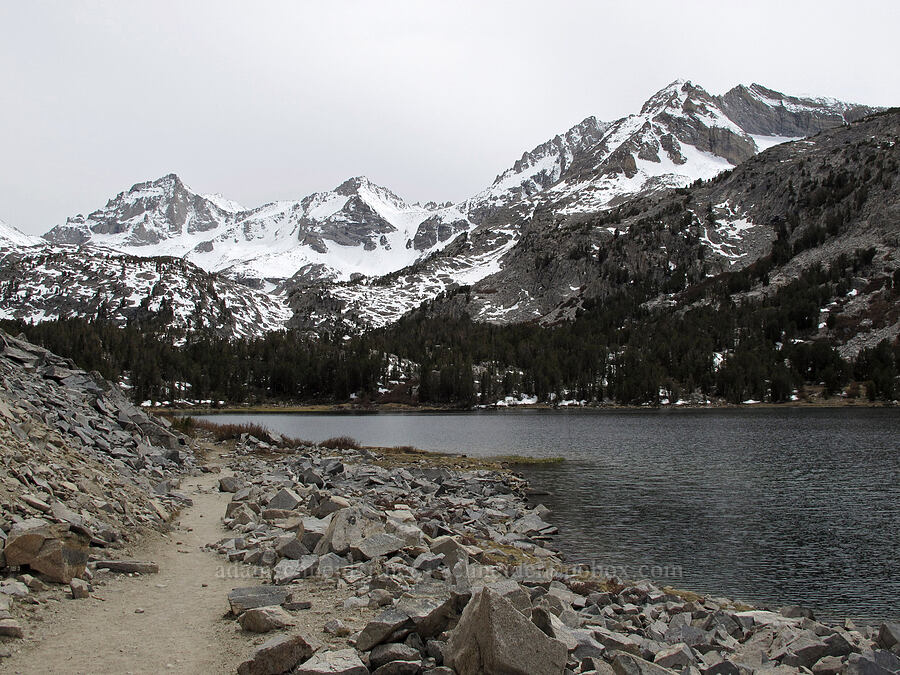 Long Lake & mountains [Little Lakes Valley Trail, John Muir Wilderness, Inyo County, California]