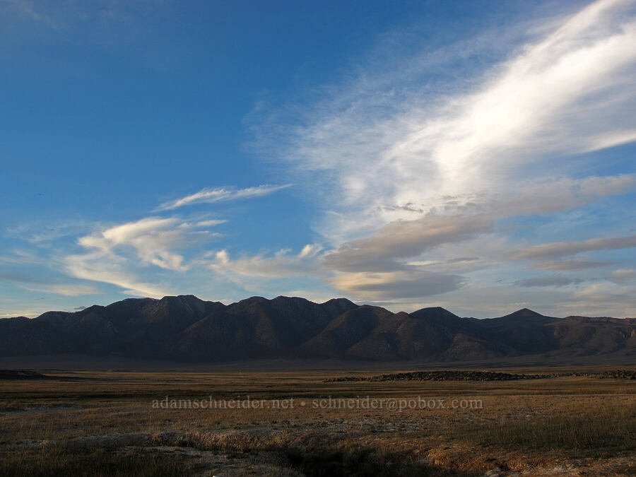 clouds at sunset [Wild Willy's Hot Spring, Long Valley Caldera, Mono County, California]