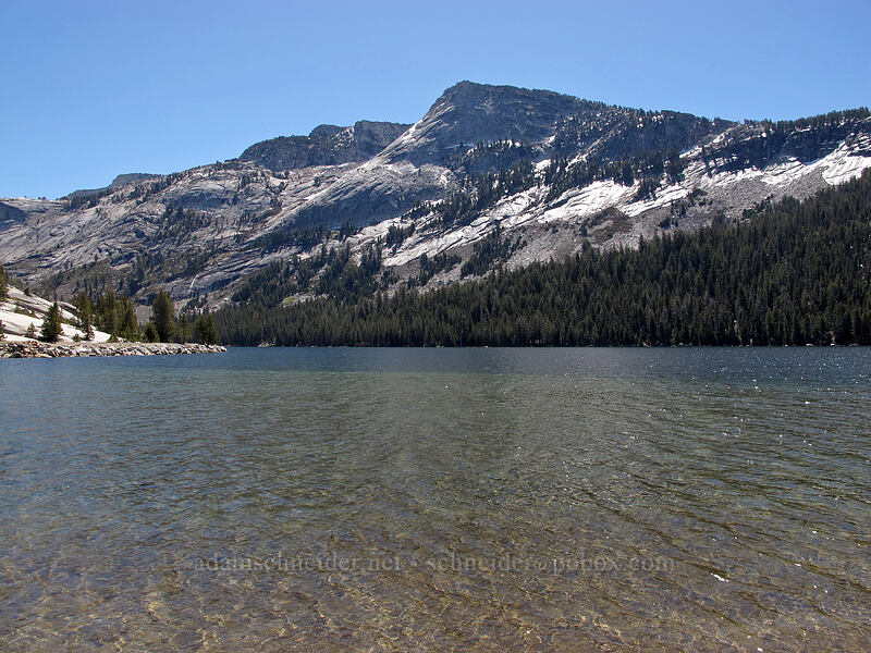 Tenaya Peak & Tenaya Lake [Tenaya Lake, Yosemite National Park, Mariposa County, California]