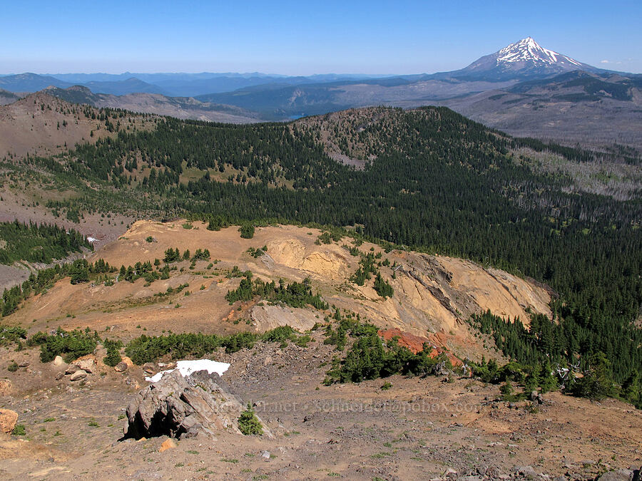 view to the north [Three-Fingered Jack's east ridge, Mt. Jefferson Wilderness, Jefferson County, Oregon]