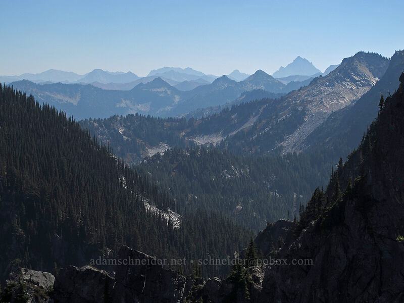 view to the southeast [Surprise Mountain, Alpine Lakes Wilderness, King County, Washington]