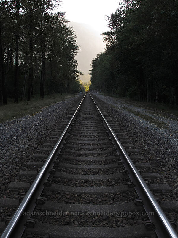railroad tracks [Index Town Wall, Index, Snohomish County, Washington]