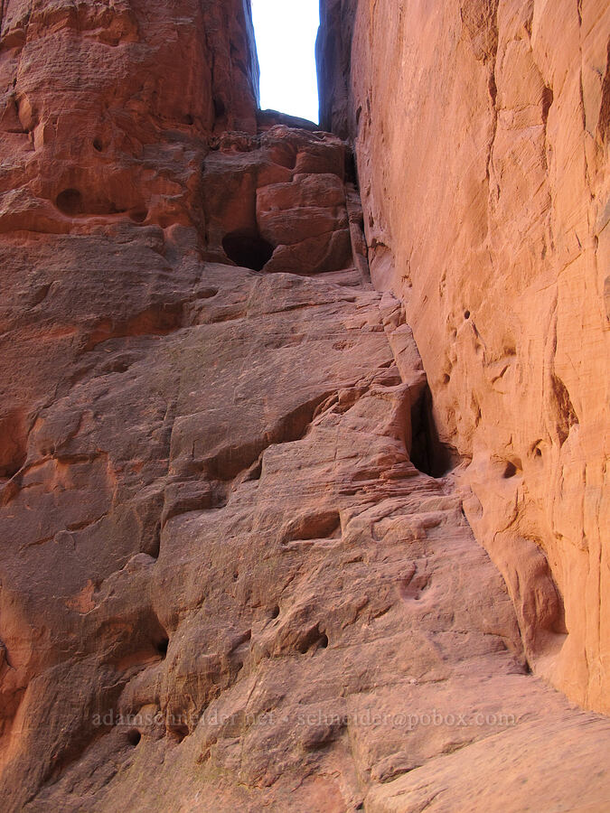sandstone climbing route [Cathedral Rock, Coconino National Forest, Yavapai County, Arizona]