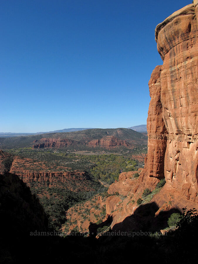 edge of the north side of Cathedral Rock [Cathedral Rock Trail, Coconino National Forest, Yavapai County, Arizona]