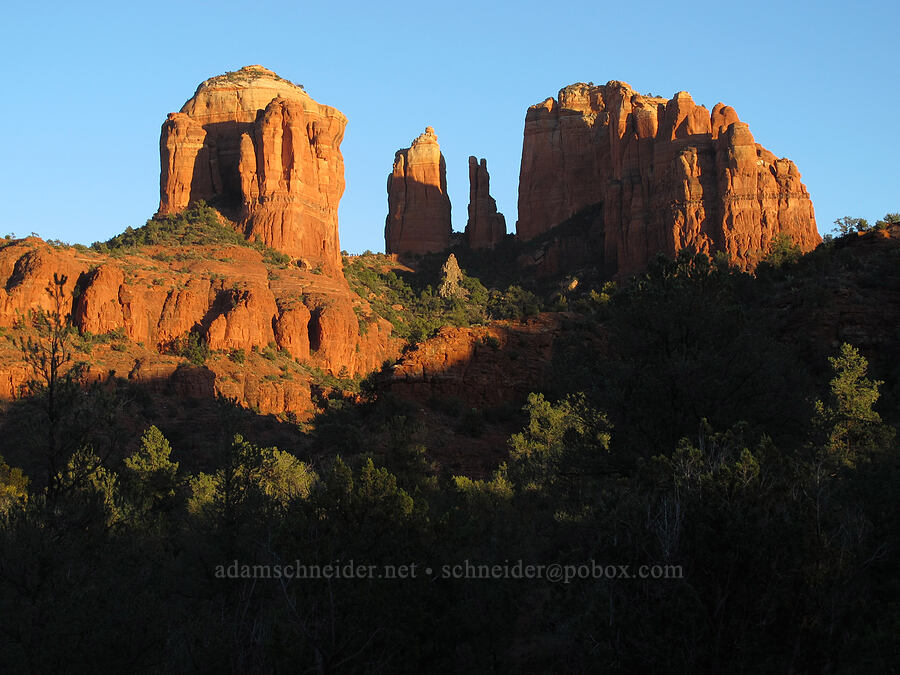 Cathedral Rock at sunset [Baldwin Trail, Coconino National Forest, Yavapai County, Arizona]