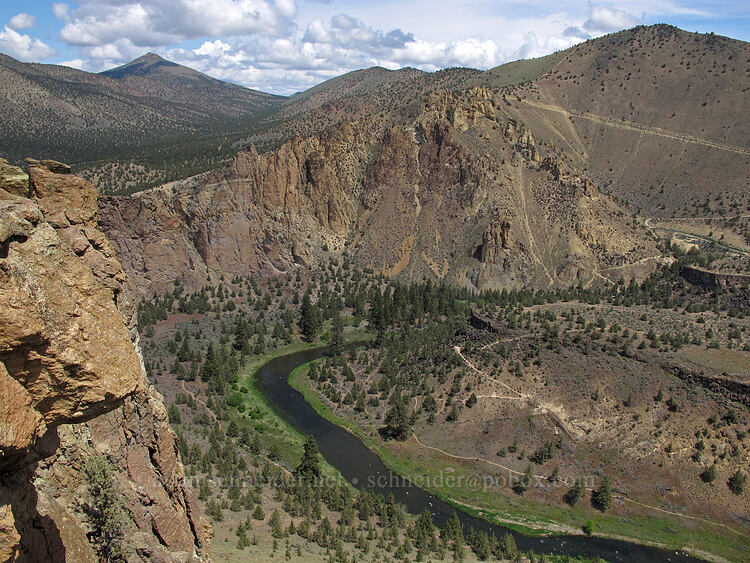 The Monument Area & Crooked River [Misery Ridge, Smith Rock State Park, Deschutes County, Oregon]