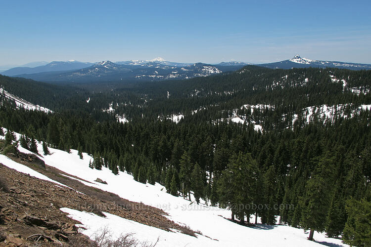 view to the south [Garfield Peak Trail, Crater Lake National Park, Klamath County, Oregon]