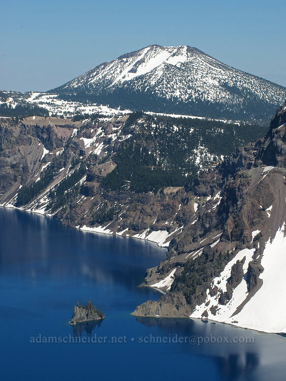Mt. Scott & Phantom Ship [Garfield Peak summit, Crater Lake National Park, Klamath County, Oregon]