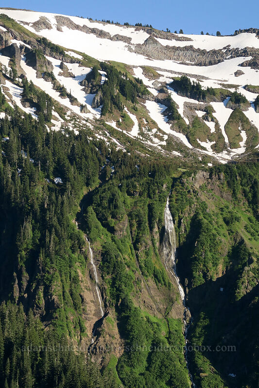 Yocum Ridge waterfalls [Timberline Trail, Mt. Hood Wilderness, Hood River County, Oregon]