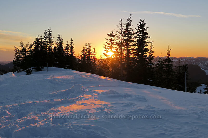 sunset [High Hut, Tahoma State Forest, Lewis County, Washington]