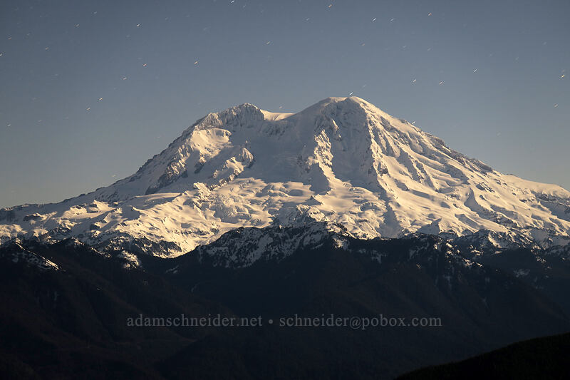 Mt. Rainier in the moonlight [High Hut, Tahoma State Forest, Lewis County, Washington]