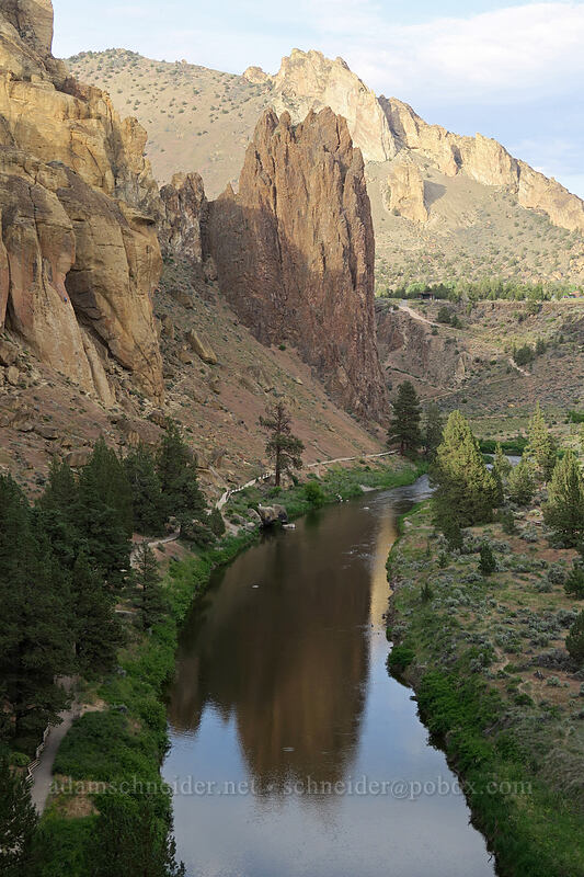 Shiprock & the Crooked River [Asterisk Pass, Smith Rock State Park, Deschutes County, Oregon]