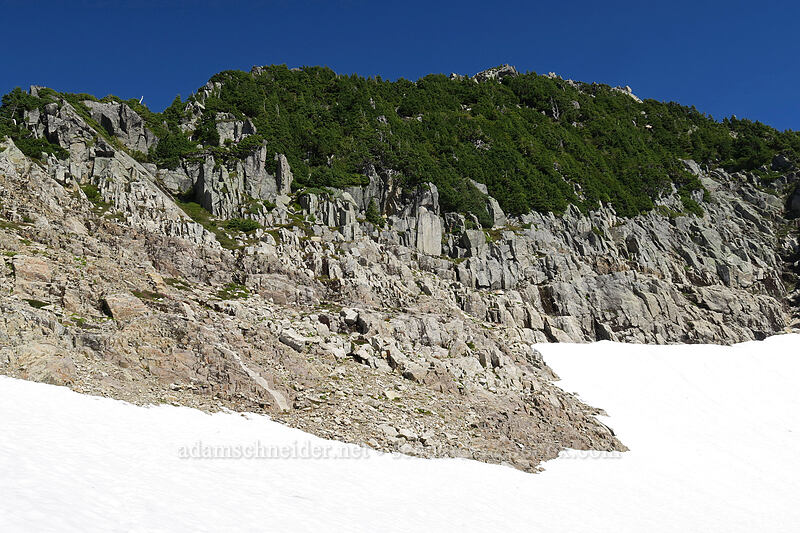 snowfield & cliffs [Sperry Peak, Morning Star NRCA, Snohomish County, Washington]