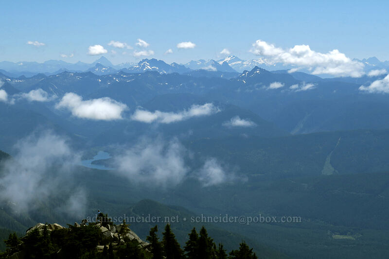 view to the southeast [Mount Pilchuck summit, Mount Pilchuck State Park, Snohomish County, Washington]