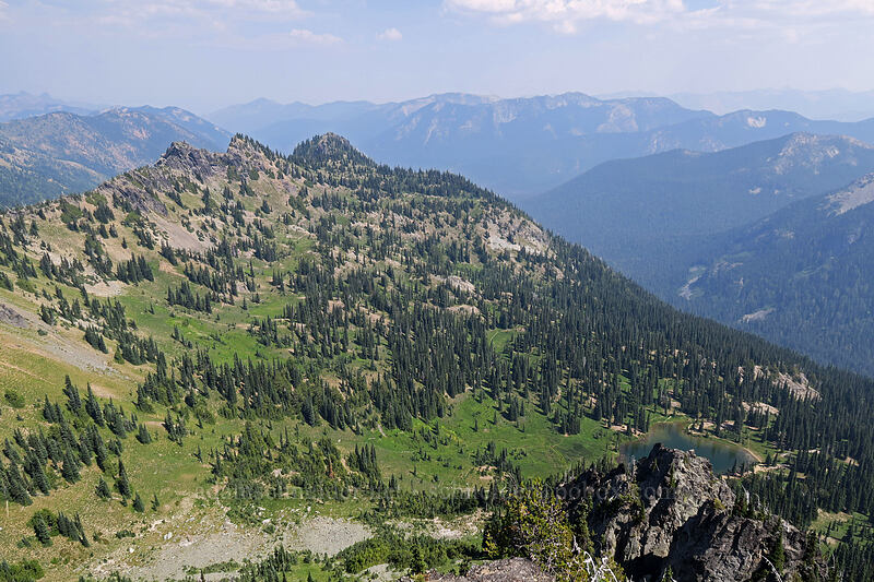 Sourdough Gap & Sheep Lake [Chinook Peak summit, Wenatchee National Forest, Yakima County, Washington]