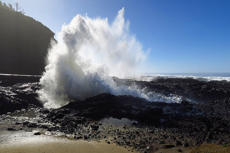 exploding waves [Cape Perpetua Scenic Area, Siuslaw National Forest, Lincoln County, Oregon]