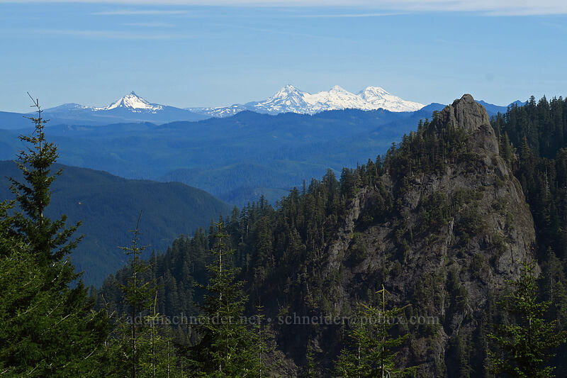 Elephant Rock, Mt. Washington, & Three Sisters [Forest Road 520, Willamette National Forest, Marion County, Oregon]