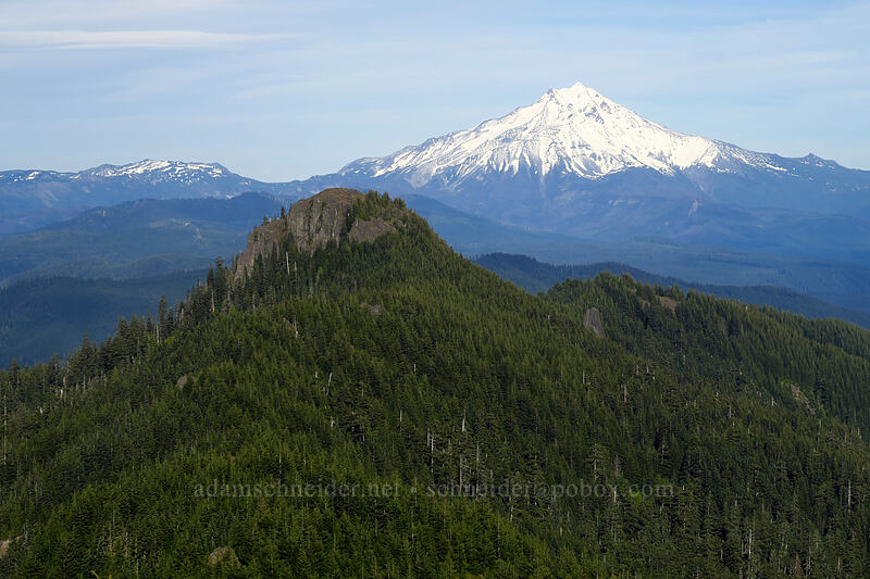 Dome Rock & Mt. Jefferson [Sardine Mountain, Willamette National Forest, Marion County, Oregon]