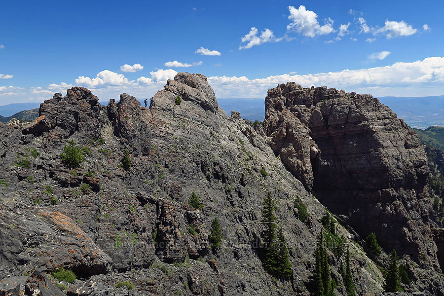 middle and east peaks of Devil's Castle [Devil's Castle, Alta, Salt Lake County, Utah]