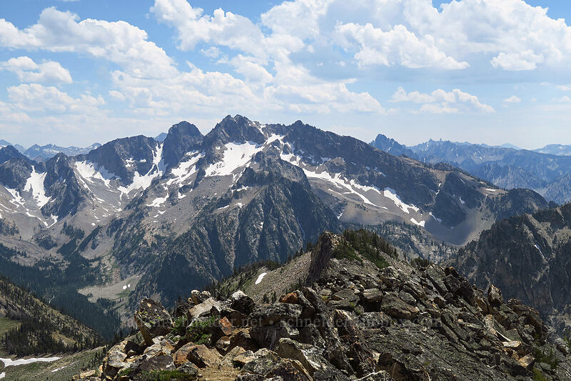 view to the south [Alpine Peak, Sawtooth Wilderness, Custer County, Idaho]