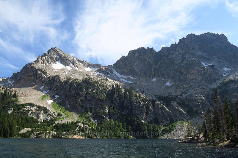 Alpine Peak & Alpine Lake [Alpine Lake Trail, Sawtooth Wilderness, Custer County, Idaho]