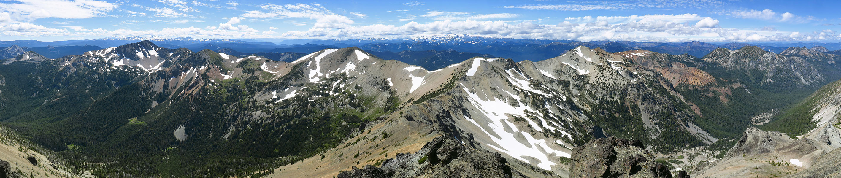 Mt. Aix summit panorama [Mt. Aix summit, William O. Douglas Wilderness, Yakima County, Washington]