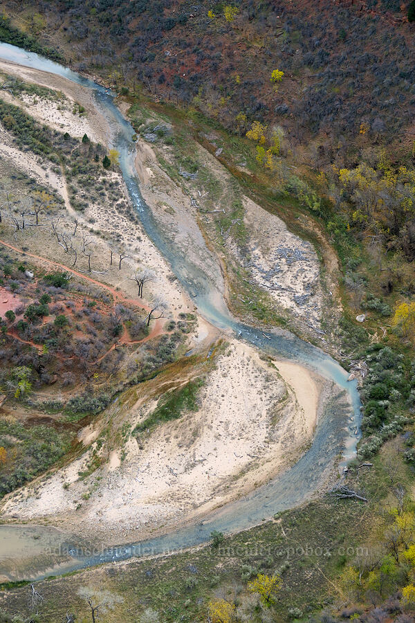 Virgin River from above [Angel's Landing, Zion National Park, Washington County, Utah]