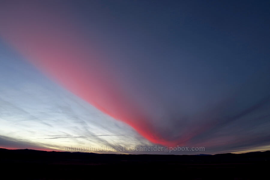sunset clouds [Utah SR-24, Wayne County, Utah]