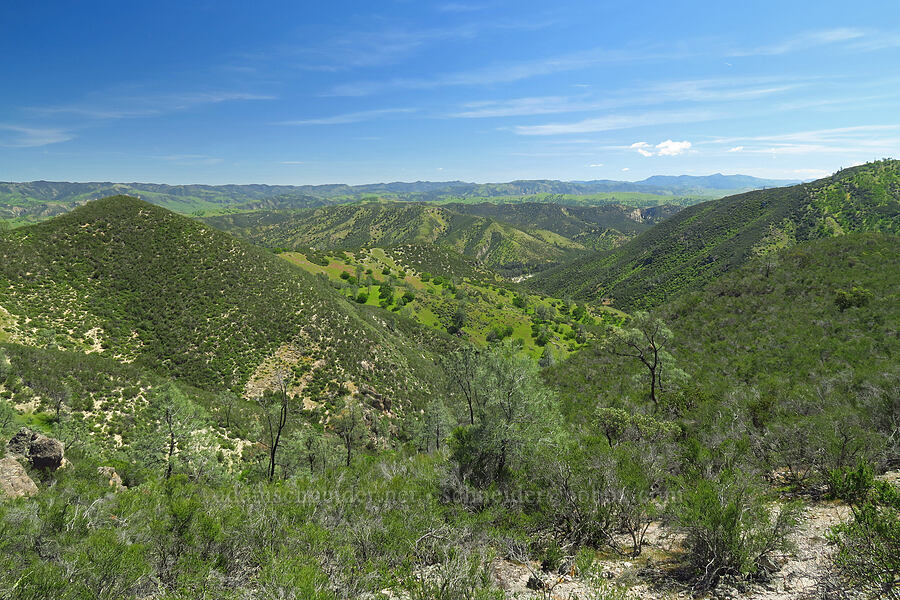 view to the east [Condor Gulch Trail, Pinnacles National Park, San Benito County, California]