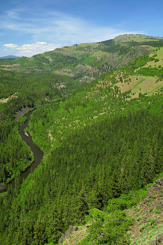 Klickitat River & Grayback Mountain [Leidl Ridge, Klickitat Wildlife Area, Klickitat County, Washington]